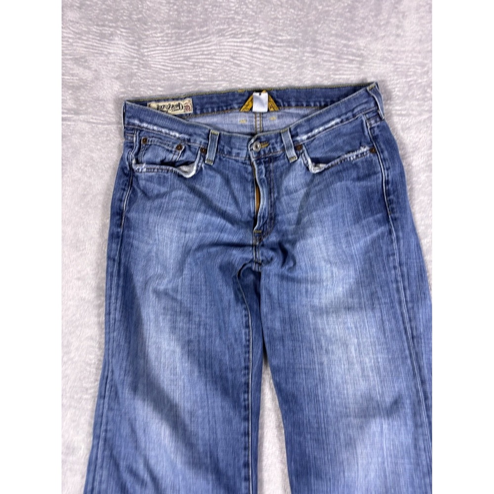 Vintage Lucky Brand Vintage Straight Jeans Mens 34x31 Blue Embroidered - Picture 3 of 14